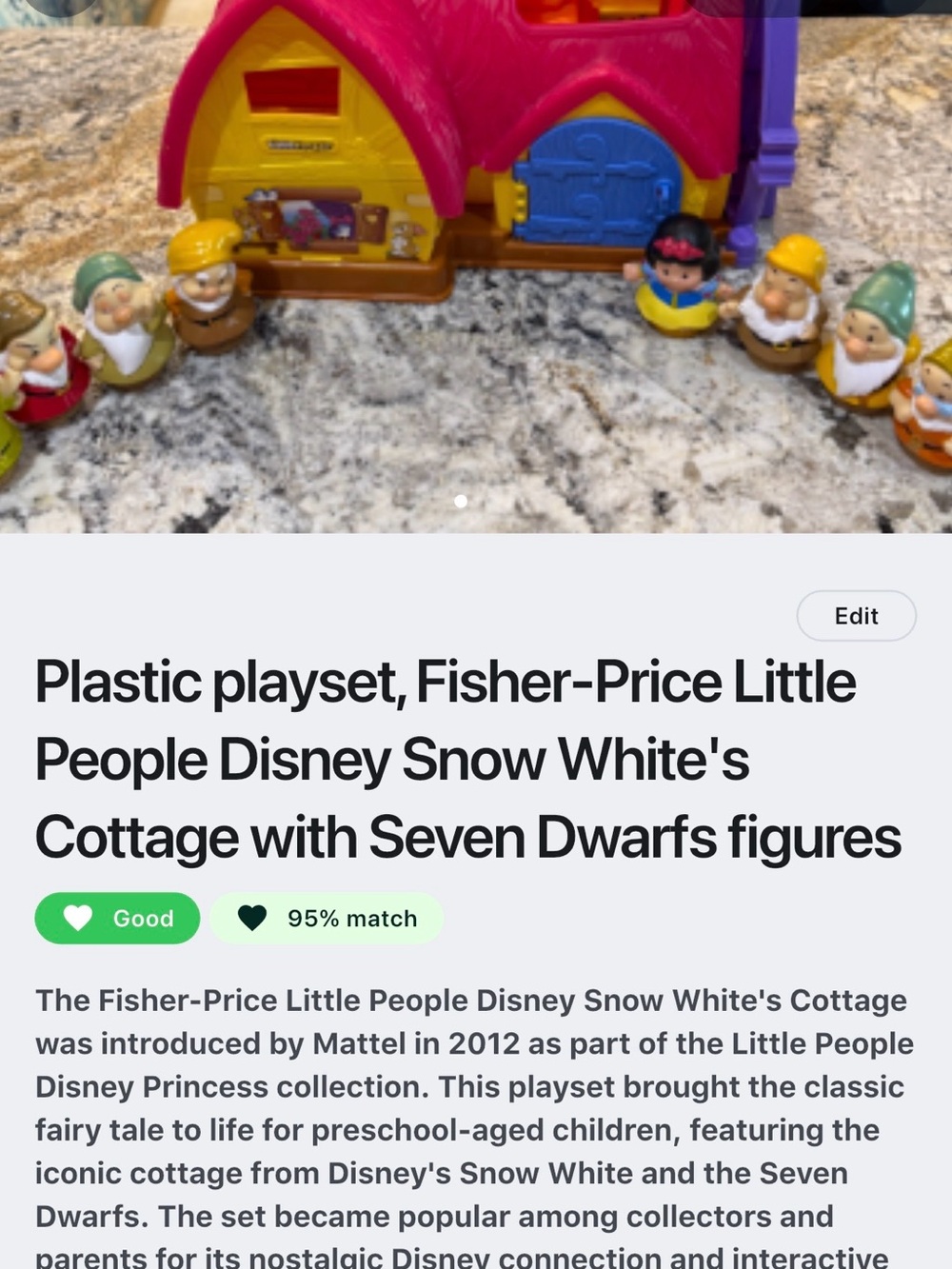 Little People Snow White, 7 Dwarfs & Cottage